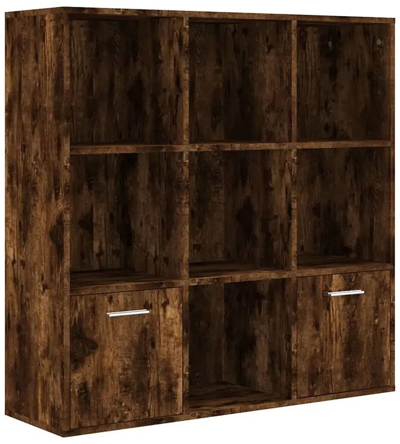 Kwadratowy otwarty regał przydymiony dąb Z4-B83