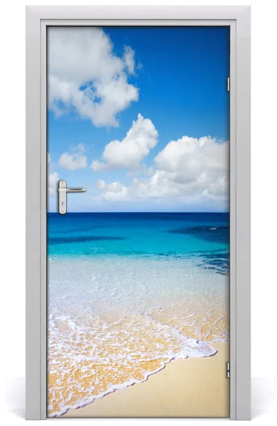 Naklejka na drzwi samoprzylepna Tropikalna plaża