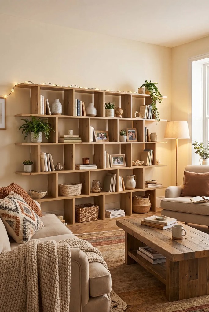 Duży nowoczesny regał na książki dąb artisan Z9-D03