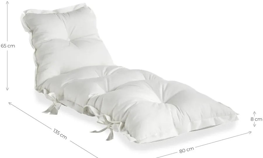 Biały wielofunkcyjny futon odpowiedni na zewnątrz Karup Design OUT™ Sit&amp;Sleep White