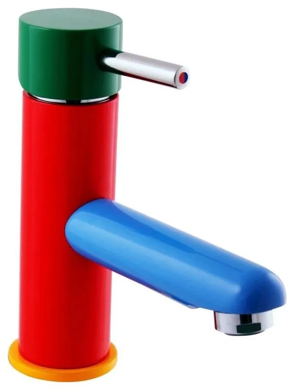 RAV Slezák SE426.0 - Bateria umywalkowa JUNIOR 15,7 cm czerwona/niebieska/zielona