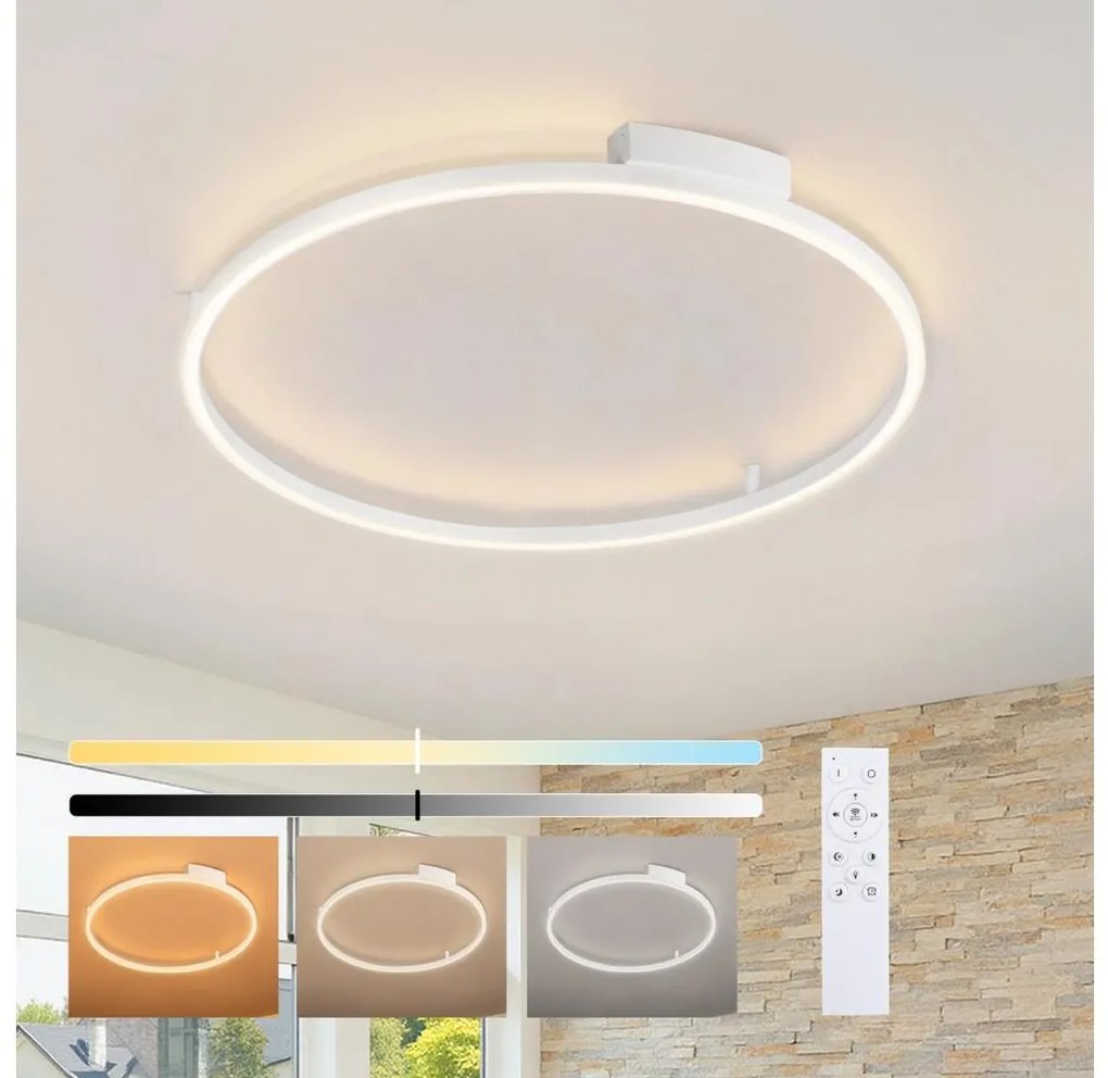 Brilagi - ściemnialna oprawa LED PORTOFINO LED/60W/230V śr. 80 cm biała + pilot