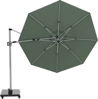 KNIRPS 320 x 320 cm - luksusowy wahadłowy parasol ogrodowy z drążkiem bocznym : Kolor parasola - Aloes