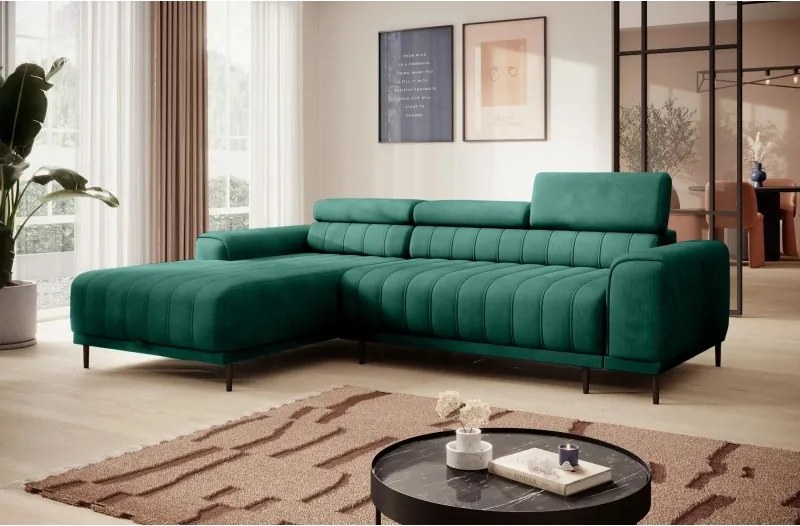 Narożnik CALDO S/MINI Lewostronny z funkcją spania wolnostojąca w tkaninie RUN AGAIN 36 WERSAL