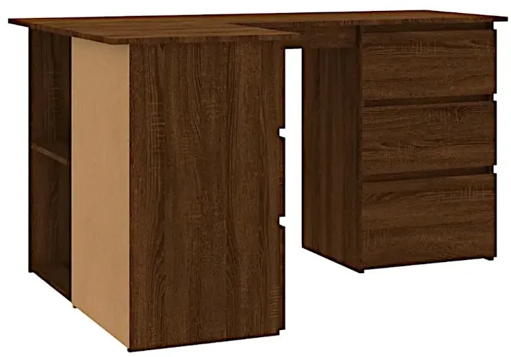 Biurko narożne w kolorze brązowego dębu B6-L83