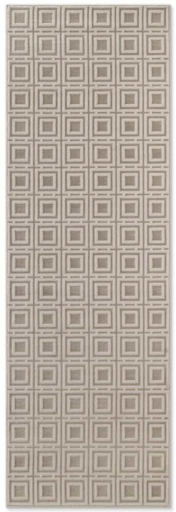 Dywan nowoczesny Perles Romby beżowo-kremowe 80 cm x 240 cm