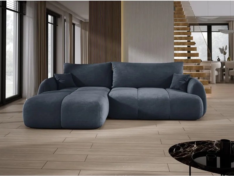 Narożnik COCO z funkcją spania poduszkami i pojemnikiem Cloud 97 DOMOHOME