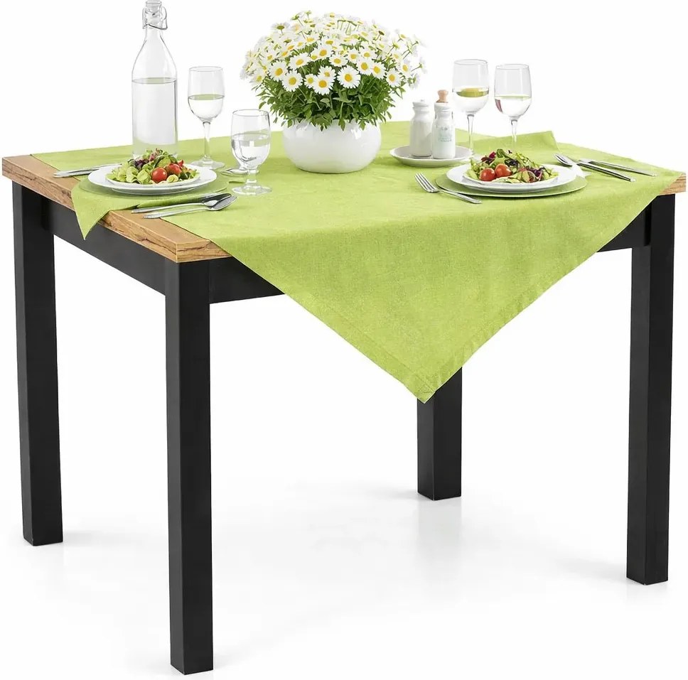 Stół kwadratowy z rozkładanym blatem dąb craft czarny + G0-N94