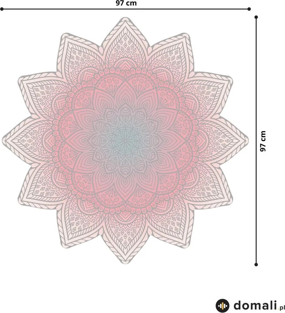Naklejki na ścianę - Mandala różowa