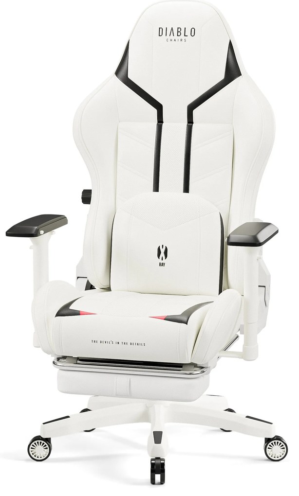 Fotel gamingowy Diablo X-Ray 2.0 Normal Size, biało-czarny