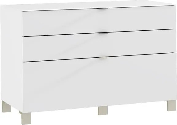 Nowoczesna komoda z 2 szufladami Poole 211, kolor biały