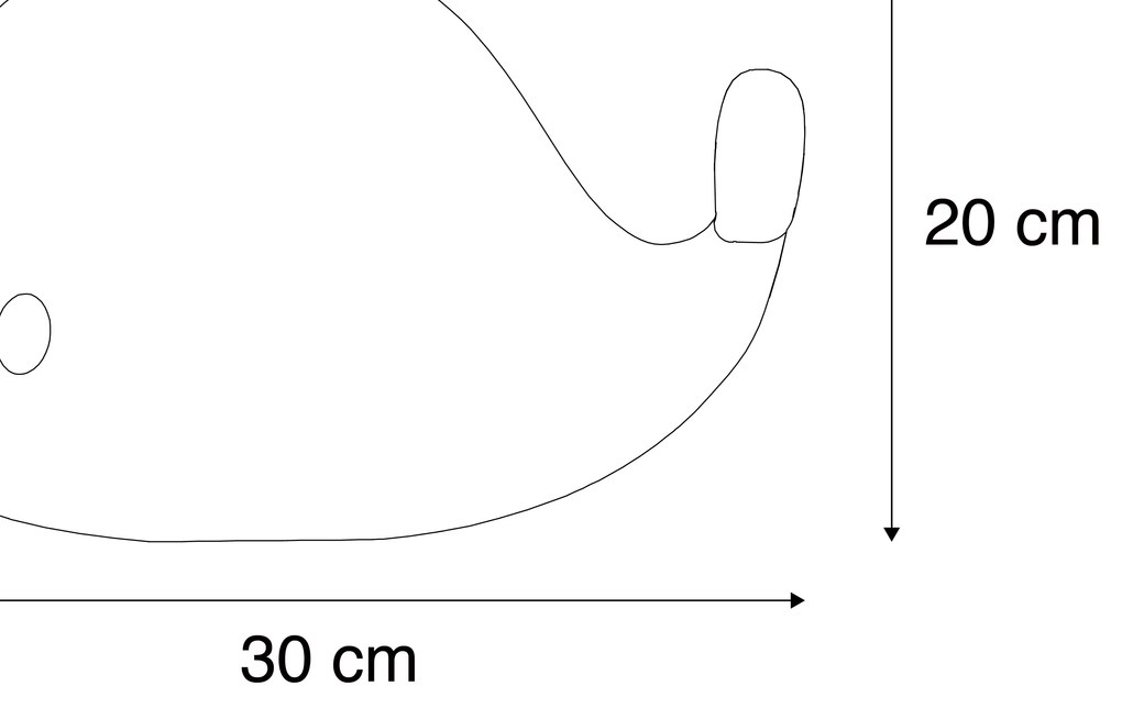 Zewnetrzna Lampa stołowa biała 30 cm z LED, ściemnialna, IP54, ładowalna - Baby Whale Dla dzieci Oswietlenie zewnetrzne