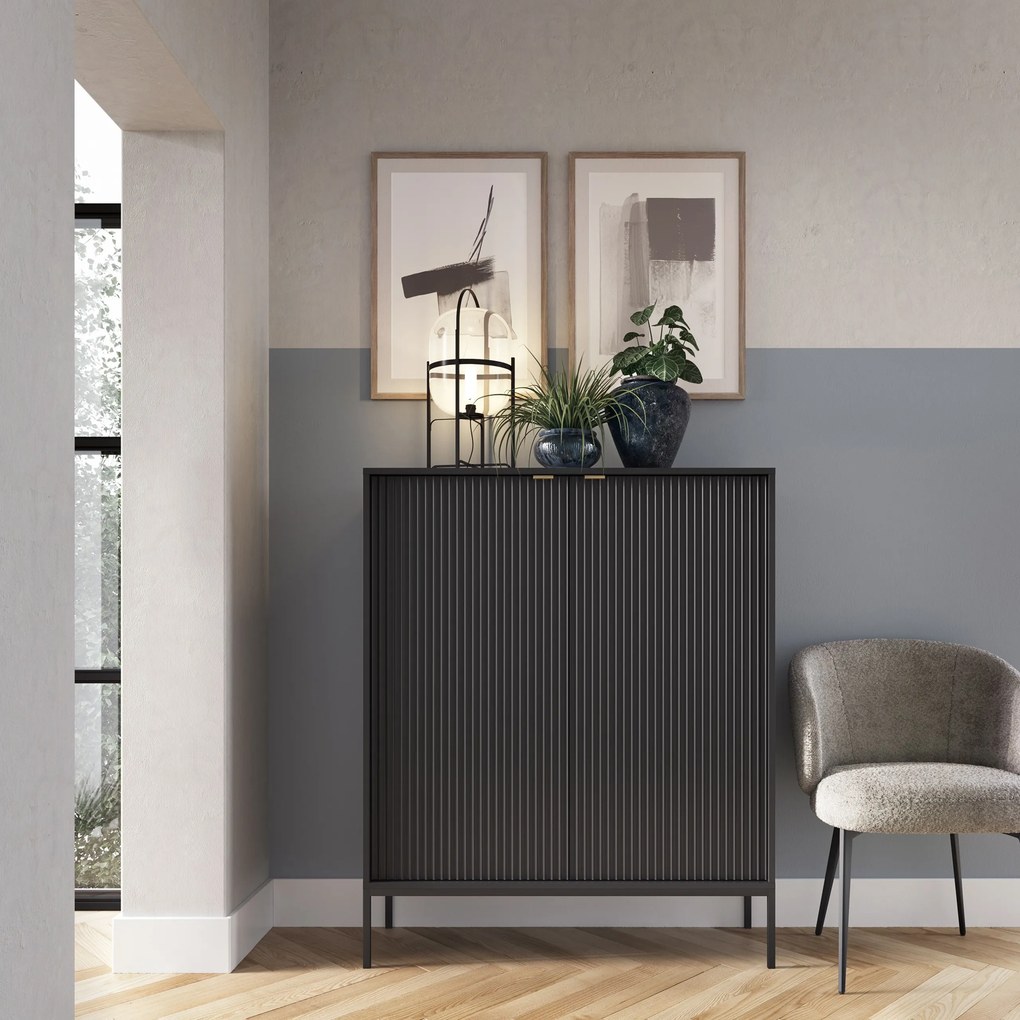 Komoda STELLARE 104 cm do Salonu Sypialni Czarny