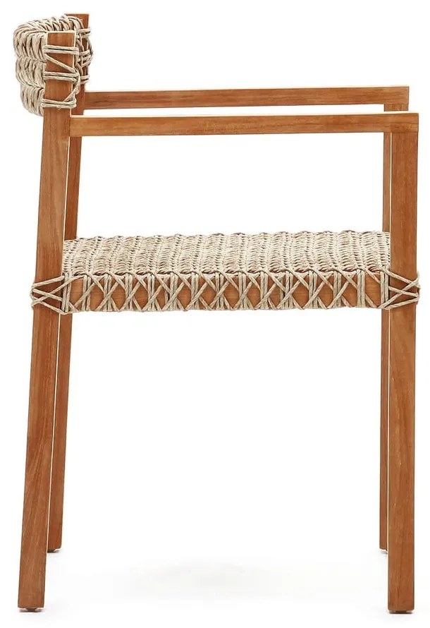 Drewniane/rattanowe krzesła ogrodowe zestaw 2 szt. w naturalnym kolorze Giverola – Kave Home