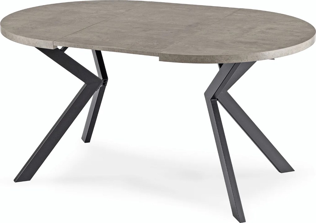 Stół Okrągły Rozkładany LUKAS 100-250 cm Beton Nowoczesny Loft