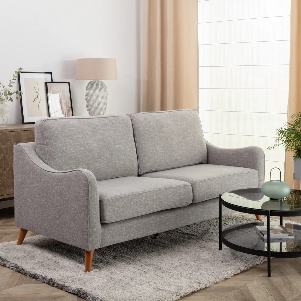 Sofa Venuste grey linen 3-os.