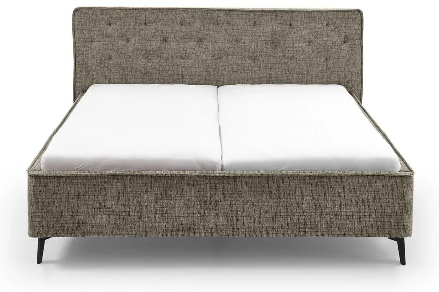 Ciemnozielone tapicerowane łóżko dwuosobowe 180x200 cm Alicante – Meise Möbel