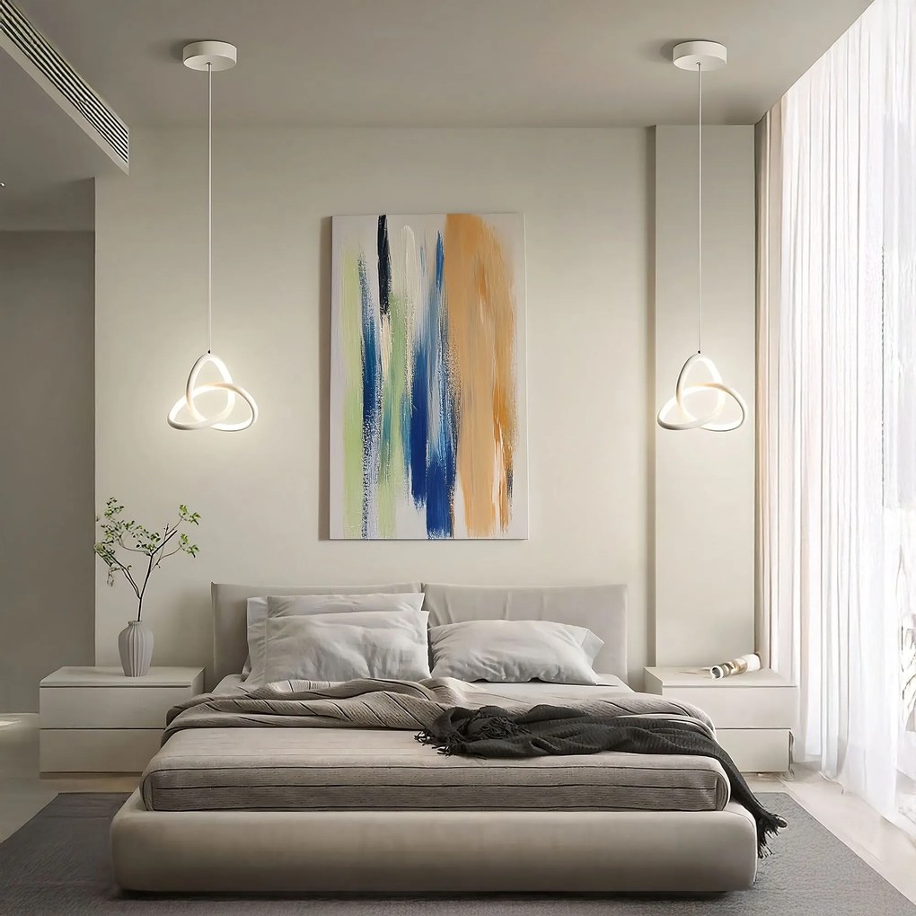 LAMPA SUFITOWA WISZĄCA LED APP1783-CP BIAŁA