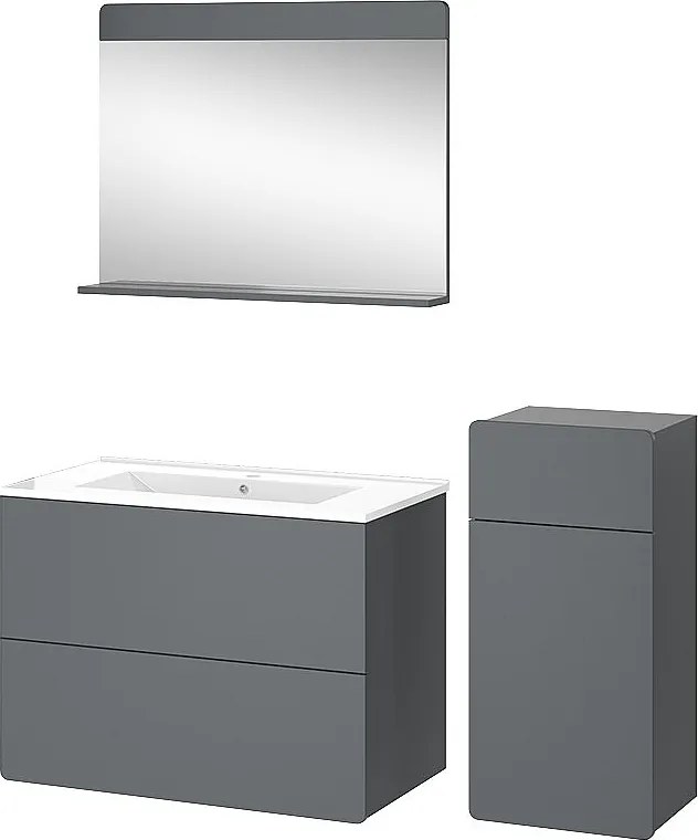 Zestaw mebli łazienkowych szary 80x46x59.3 izan