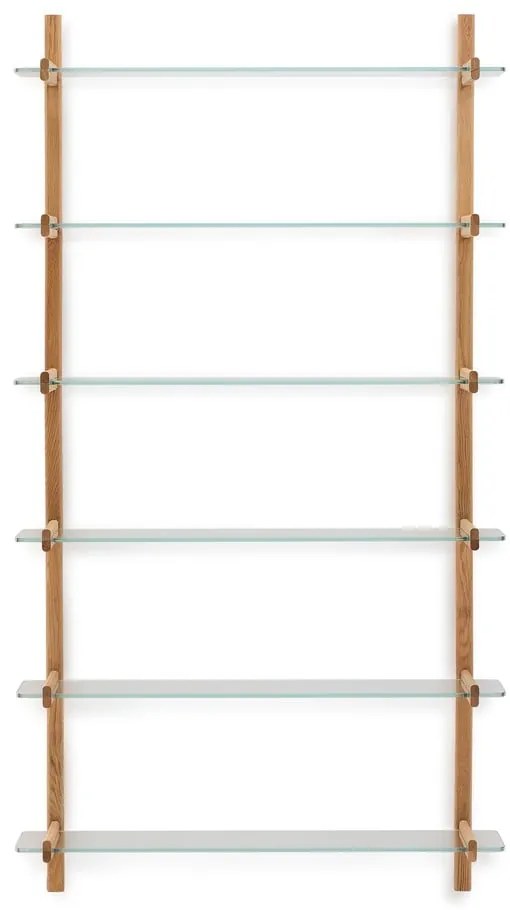 Szklany modułowy system półek w naturalnym kolorze 110x202x30,5 cm Sitra – Kave Home