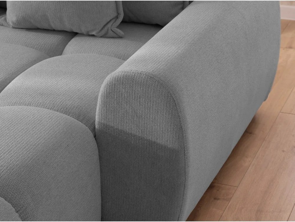 Szary narożnik (prawostronny/z szezlongiem) Albane – Ropez