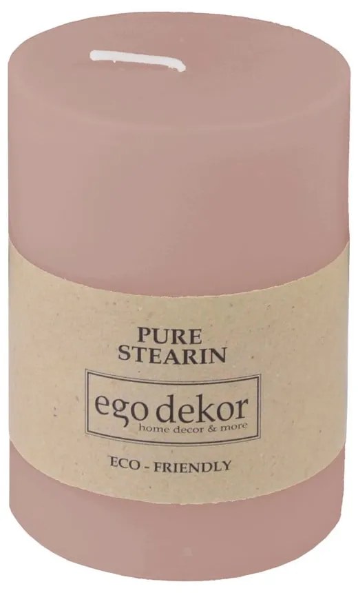 Jasnoróżowa świeczka Eco candles by Ego dekor Friendly, 37 h