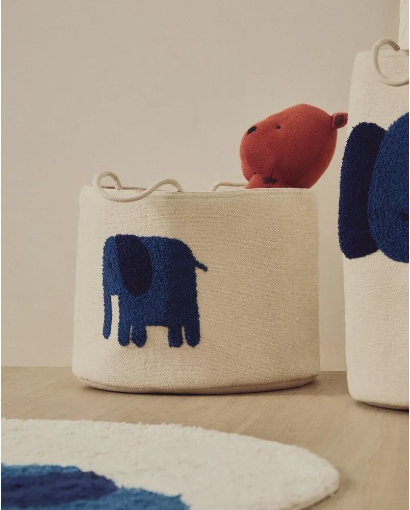 Tekstylny dziecięcy kosz na zabawki w kolorze kości słoniowej ø 45x30 cm Tandani – Kave Home