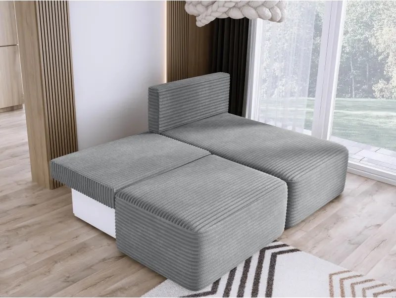 Narożnik TILIA wolnostojący układ L strona Prawa z funkcją spania w tkaninie Tilia 90