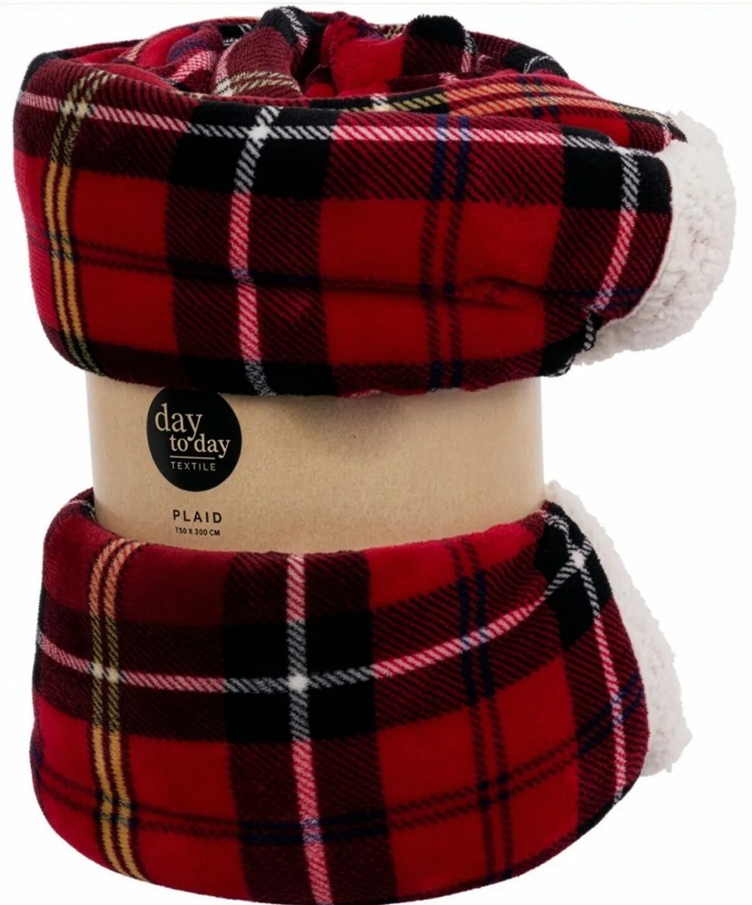 Koc z barankiem Classic czerwony, 200 x 150 cm