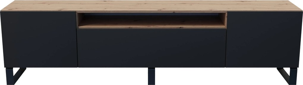 Szafka RTV stojąca MIVO 200 cm do Salonu pod Telewizor - Dąb artisan