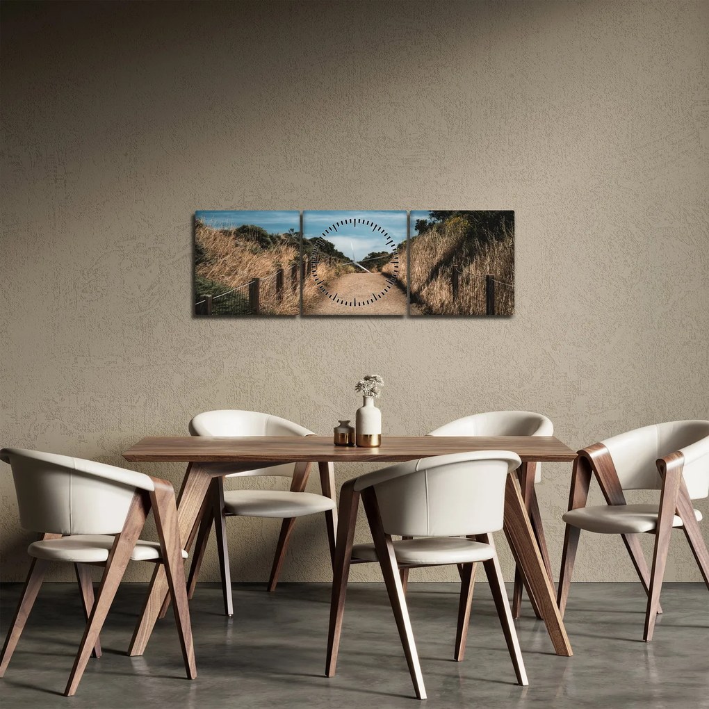 Obraz - Na szlaku (z zegarem) (90x30 cm)