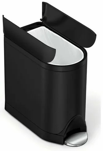 Simplehuman Wąski kosz z pedalem 10 l, czarny