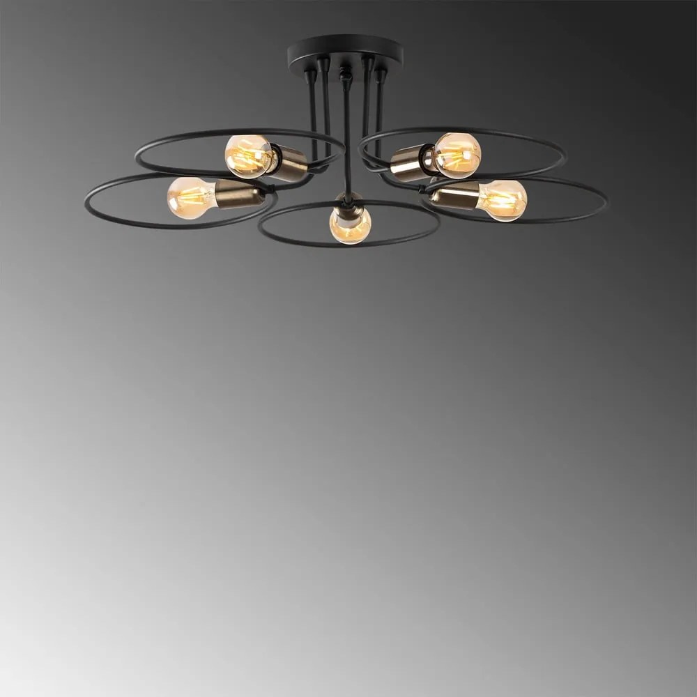 Czarna lampa sufitowa Circle – Opviq lights