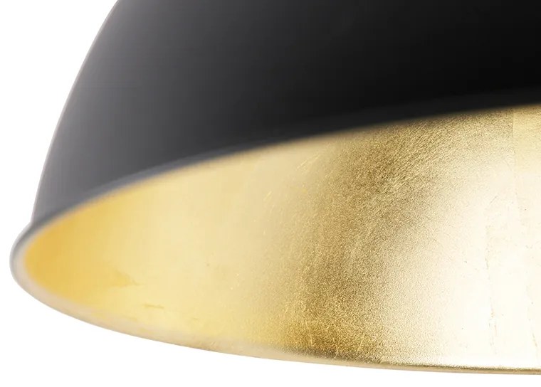 Lampa sufitowa czarna ze złotem 42 cm regulowana - MagnaxPrzemysłowy Oswietlenie wewnetrzne
