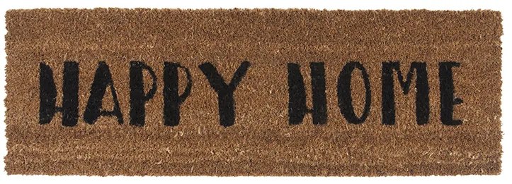 Wycieraczka pod drzwi z włókna kokosowego HAPPY HOME, 75 x 26 x 2 cm