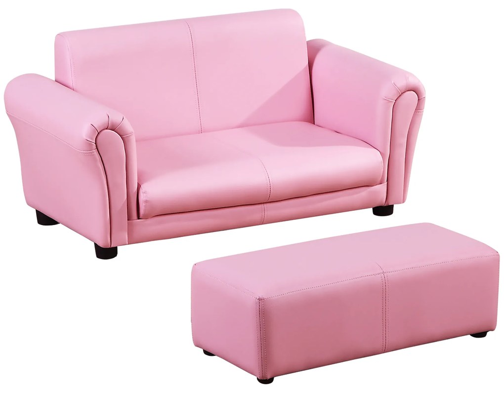 Fotel dziecięcy z pufą HOMCOM