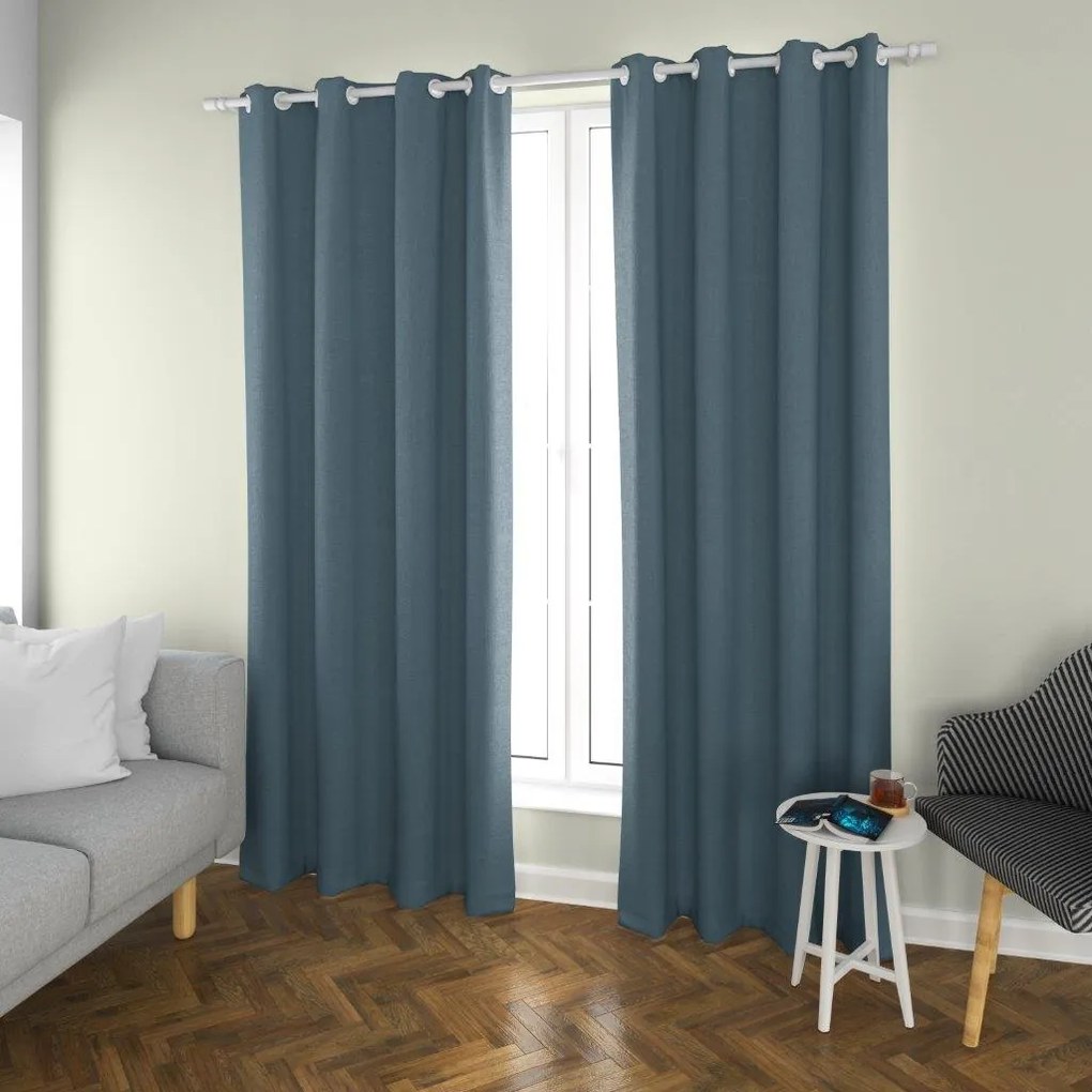 2x Turkusowa zasłona OXFORD 140x250 cm