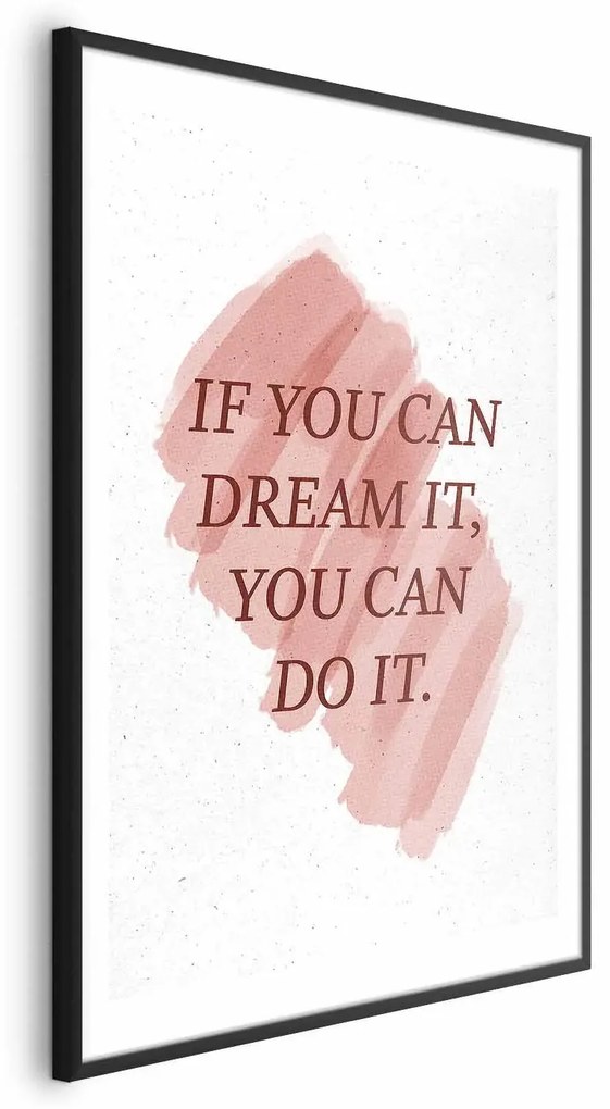 Plakat You Can Do It 21x30 cm z ramą czarną z marginesem ARTGEIST B