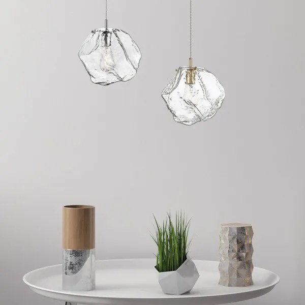 Designerska lampa ze szklanym kloszem Rock 30