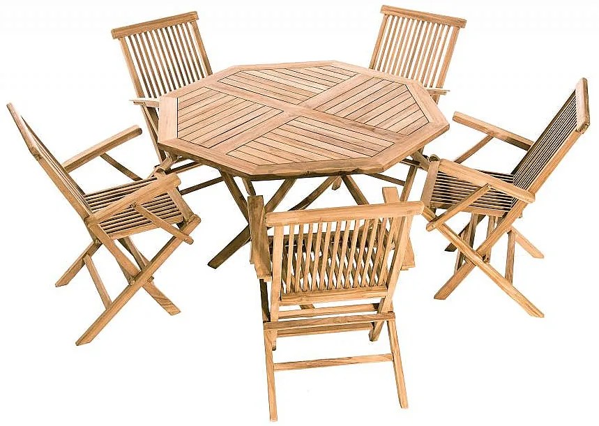 Zestaw ogrodowy teak IVORY I. 1 + 5 (poduszki GRATIS)