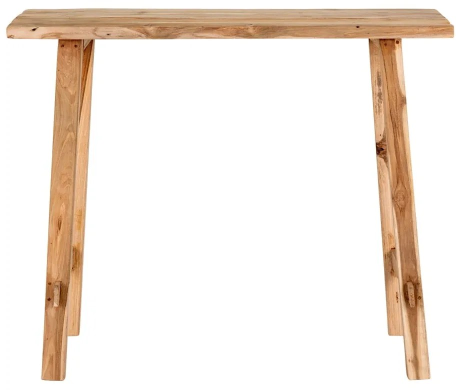 Konsola z litego drewna tekowego 30x90 cm Girona – House Nordic