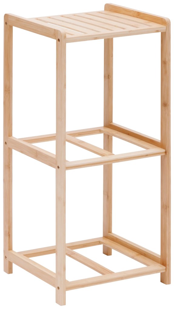 Regał bambusowy TIDY z dwoma materiałowymi koszami, 34,7 x 33 x 77,5 cm