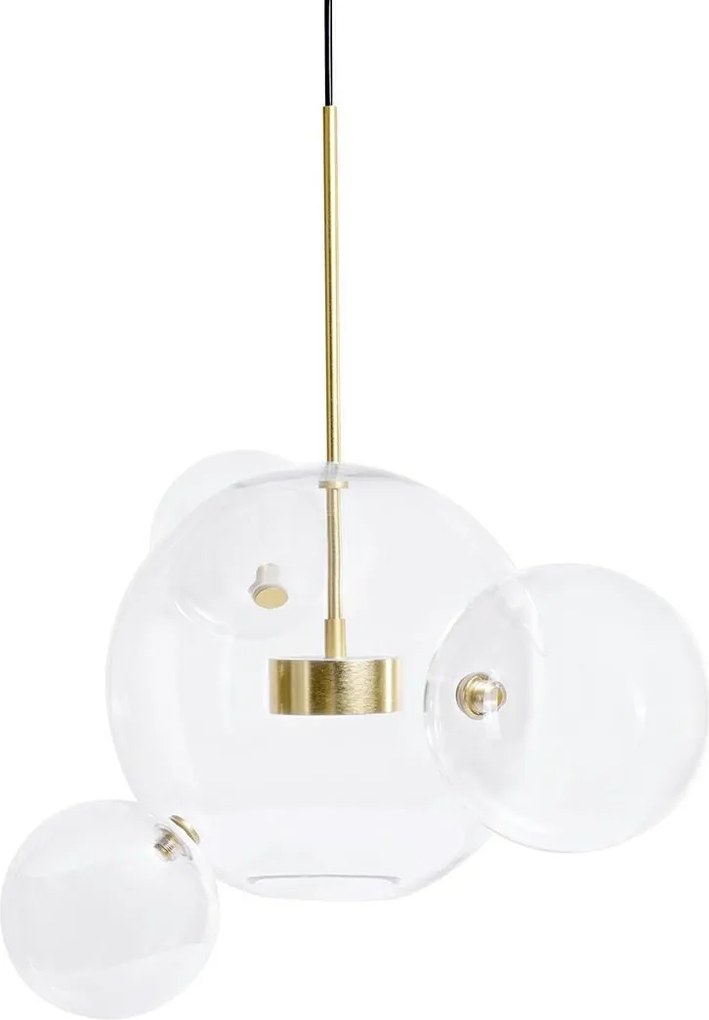 Lampa wisząca z okrągłymi kloszami Capri 4 złota