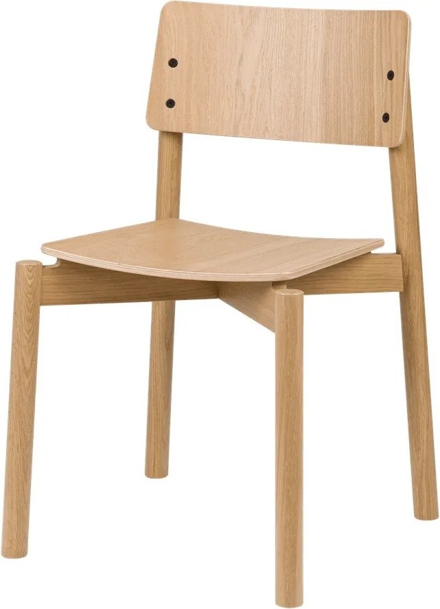 Krzesło sztaplowane w dekorze dębu w naturalnym kolorze Wem – noo.ma