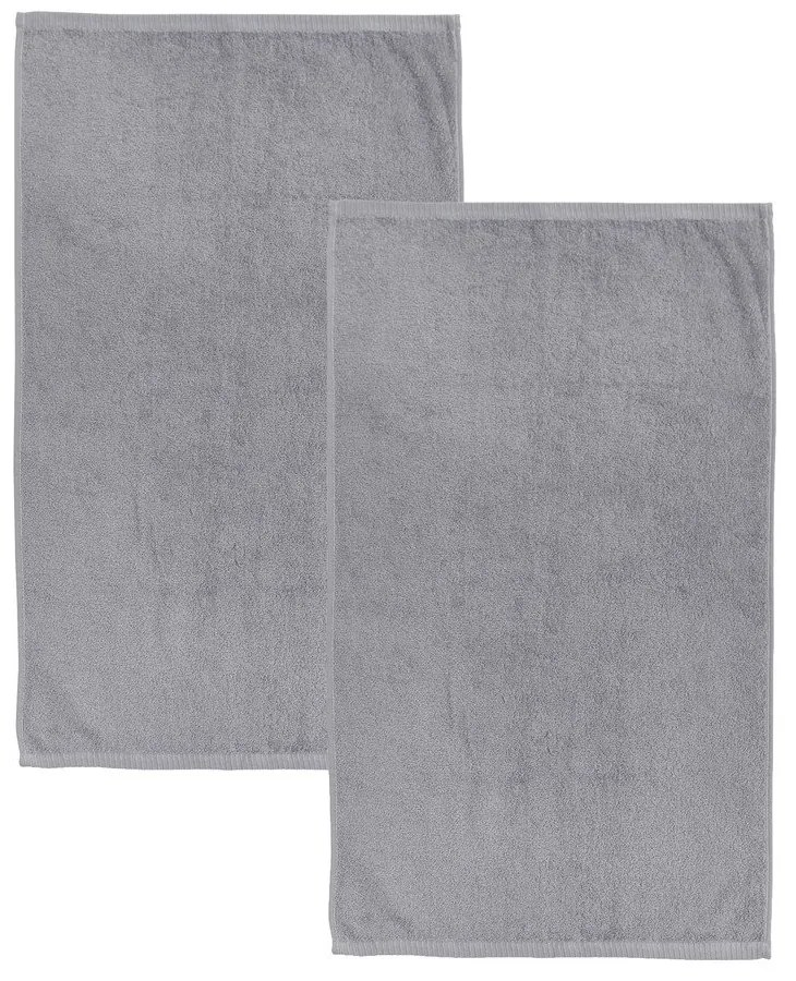 Szare bawełniane ręczniki kąpielowe szybkoschnące/frotte zestaw 2 szt. 90x140 cm Quick Dry – Catherine Lansfield