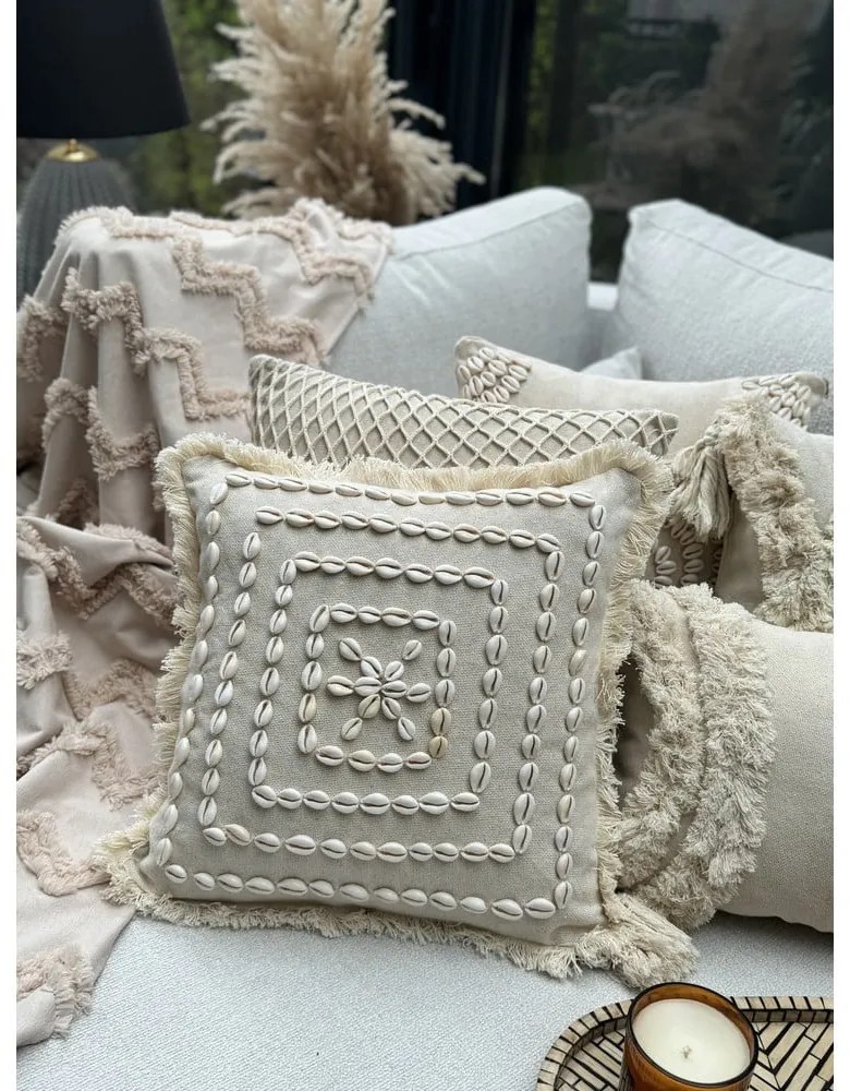 Bawełniana poszewka na poduszkę 43x43 cm Seashells – Mioli Decor