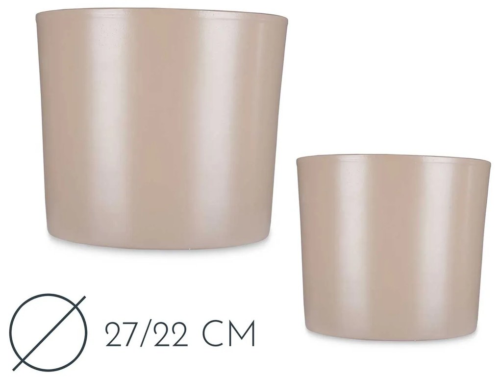 Doniczki ceramiczne MINIMAL, 2 sztuki, Ø 22 cm i Ø 27 cm