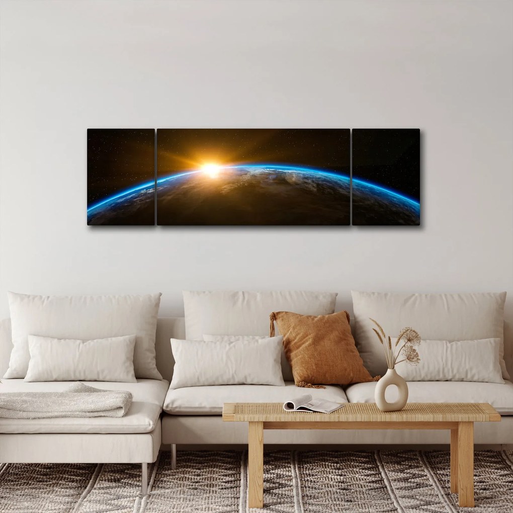 Obraz planety Ziemi z kosmosu (170x50 cm)