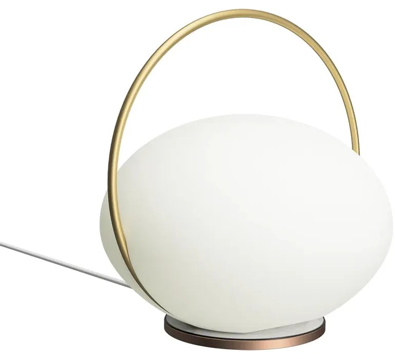 Biała lampa stołowa LED ze ściemniaczem (wysokość 19 cm) Orbit – UMAGE