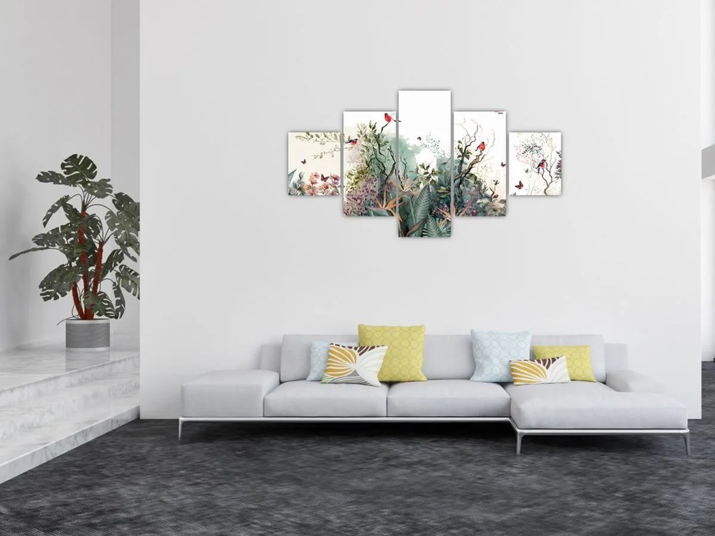 Obraz - Naturalny krajobraz, akwarela (125x70 cm)
